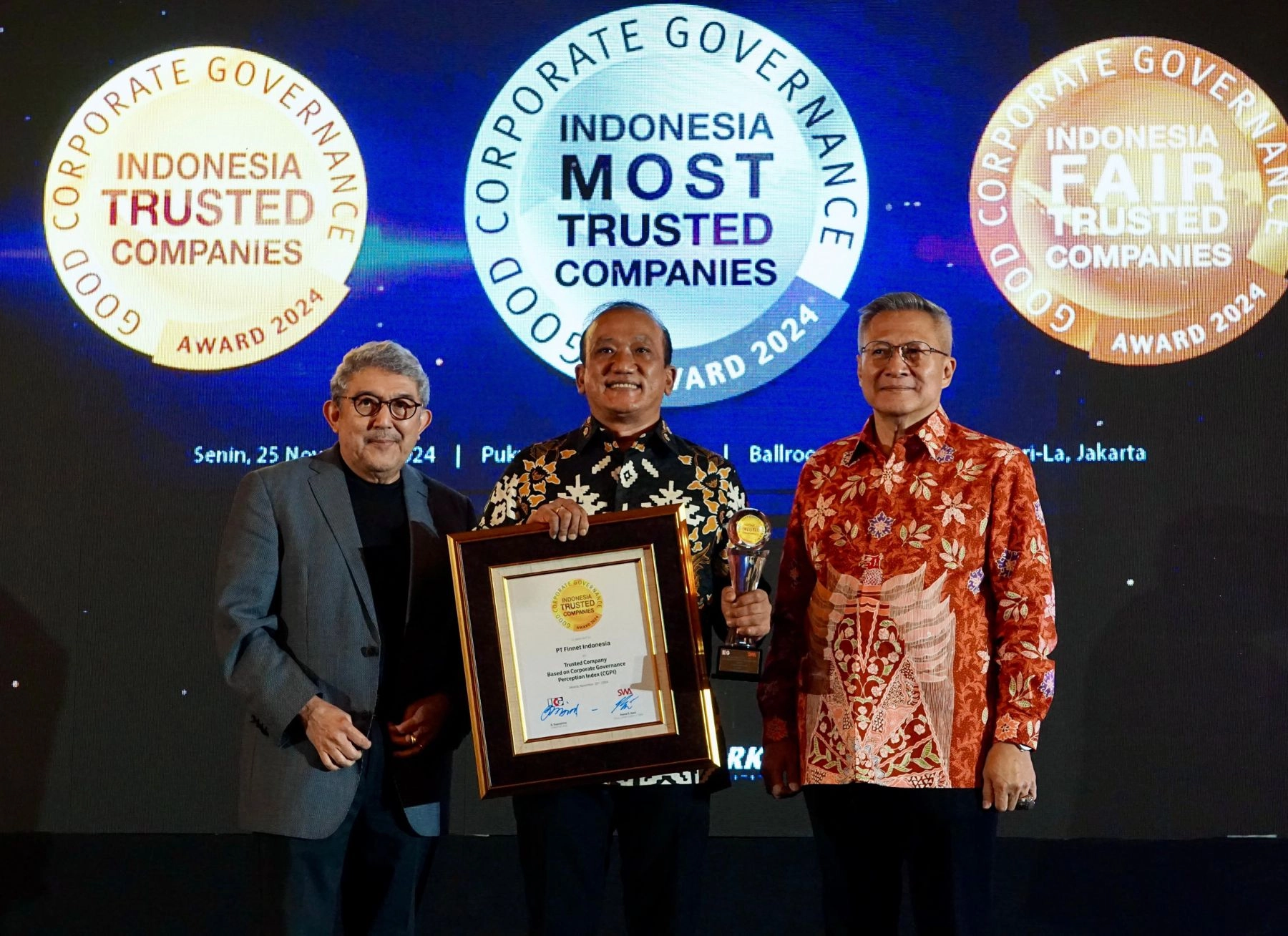 Finnet Kembali Dinobatkan sebagai “Indonesia Trusted Company” dalam Ajang CGPI Award 2024